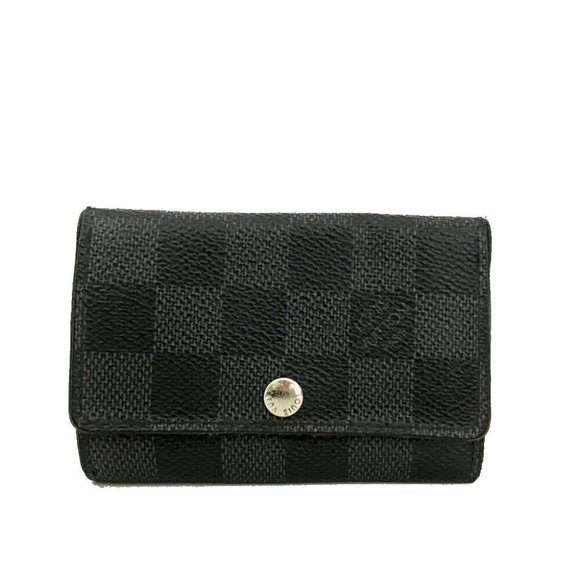 701167N Louis Vuitton Key Case Multicles 6 Ring Black Damier - Picture 1 of 9